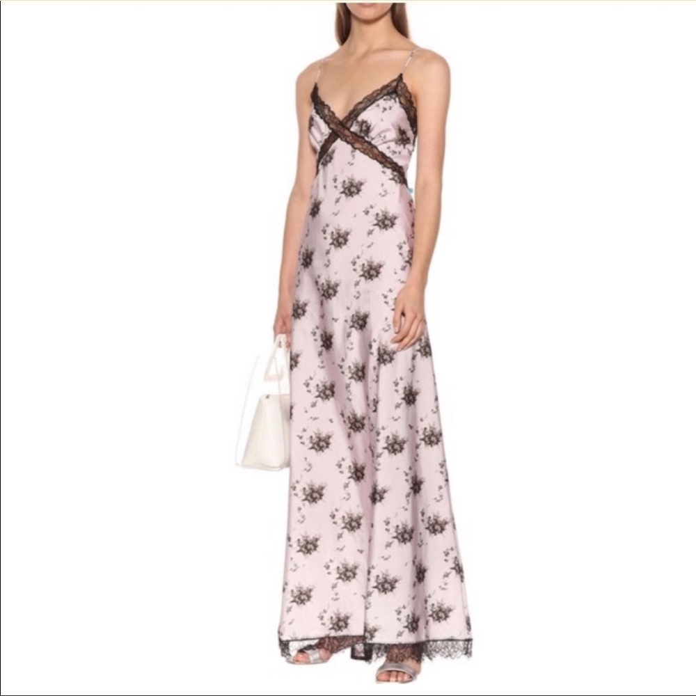 Brock Collection Lace Trim Floral Maxi Dress NWT